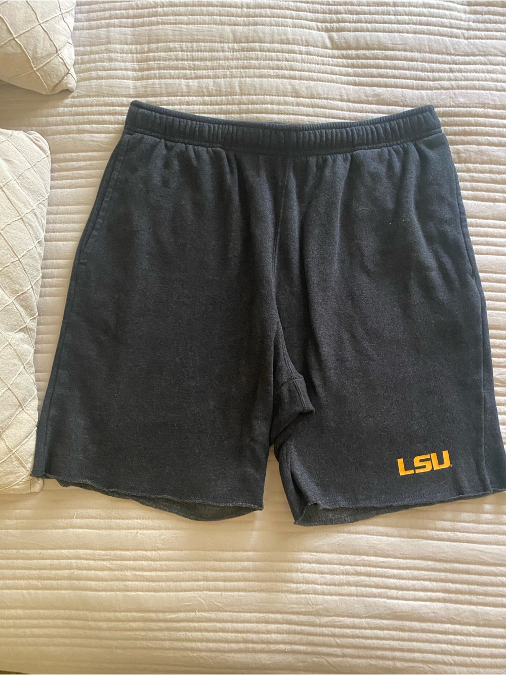 LSU Black Men's Athletic Shorts with Logo